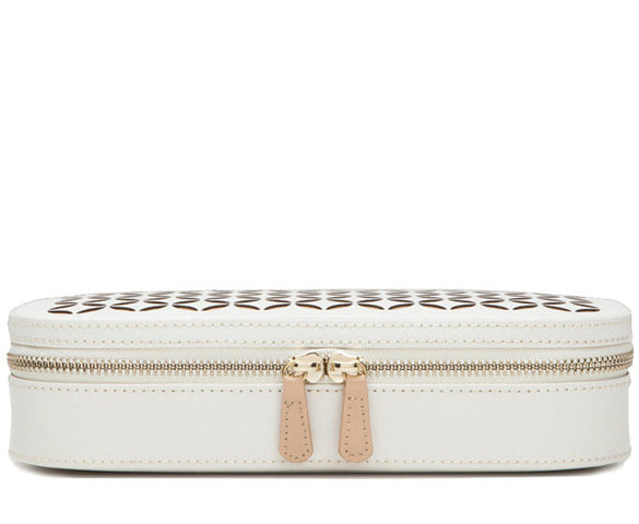 Wolf Chloe Zip Jewellery Case Cream 301253
