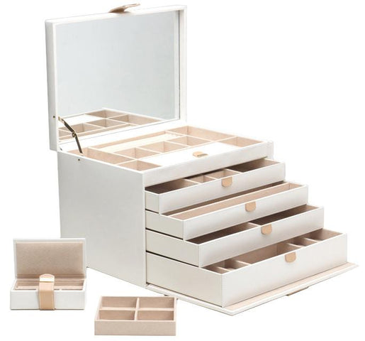 Wolf Chloe Extra Large Jewellery Box Cream 301653