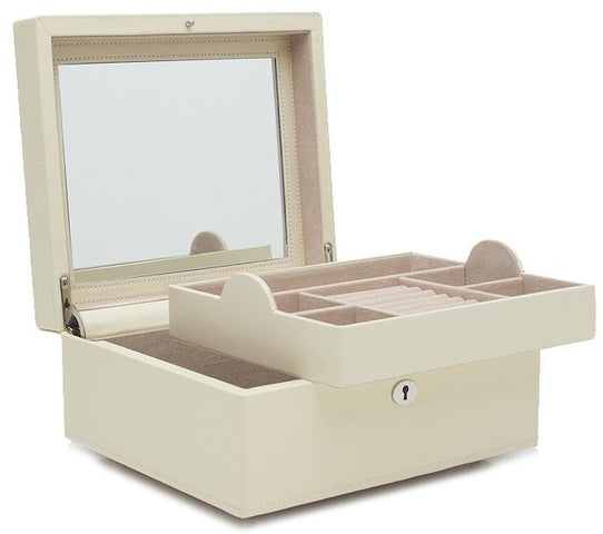 Wolf London Square Jewellery Box Cream 315253