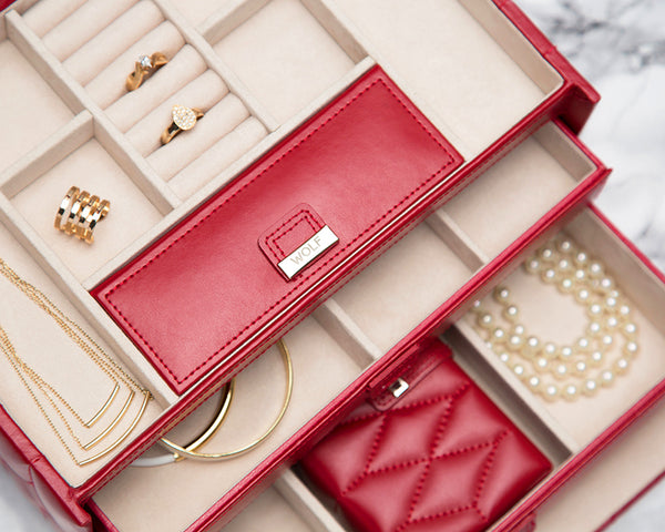 WOLF Jewellery Box Caroline Medium Red