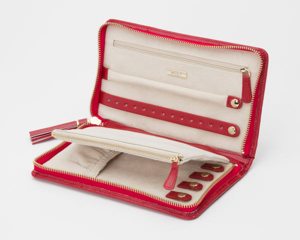 WOLF Jewellery Case Caroline Portfolio Red