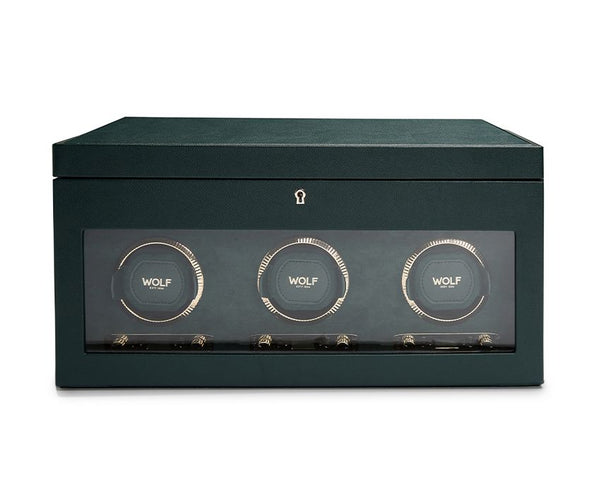 WOLF Watch Winder British Racing Green Triple