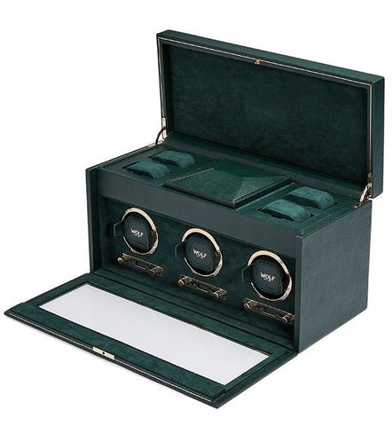 Wolf Watch Winder British Racing Green Triple 792341
