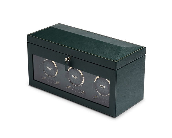 WOLF Watch Winder British Racing Green Triple