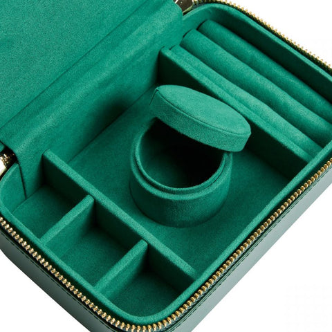 WOLF Jewellery Case Sophia Zip Case Forest Green