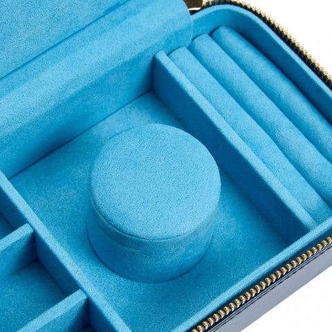 WOLF Jewellery Case Sophia Zip Case Indigo