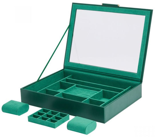 WOLF Jewellery Box Sophia With Window Forest Green
