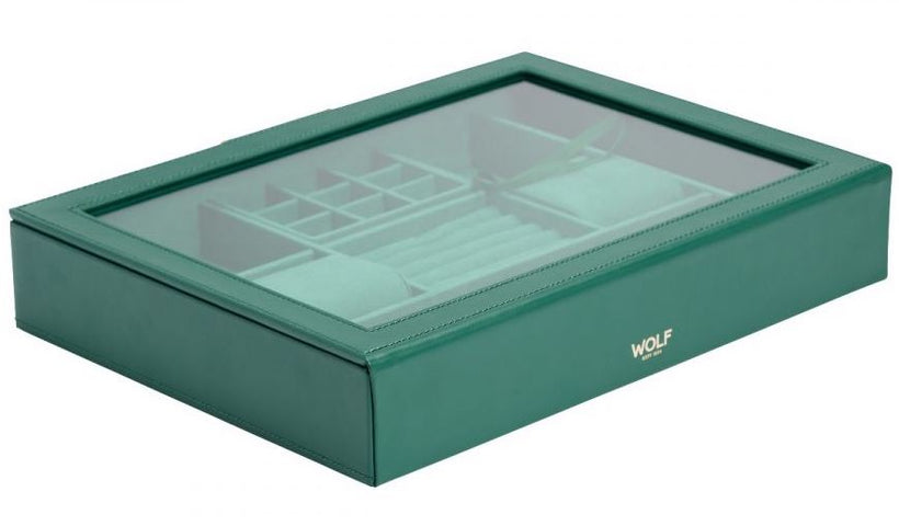 WOLF Jewellery Box Sophia With Window Forest Green