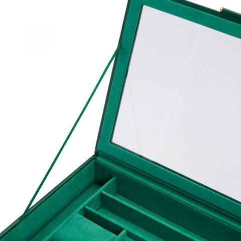 WOLF Jewellery Box Sophia With Window Forest Green