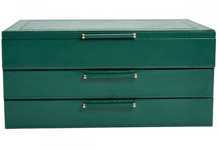WOLF Jewellery Box Sophia With Drawers Forest Green