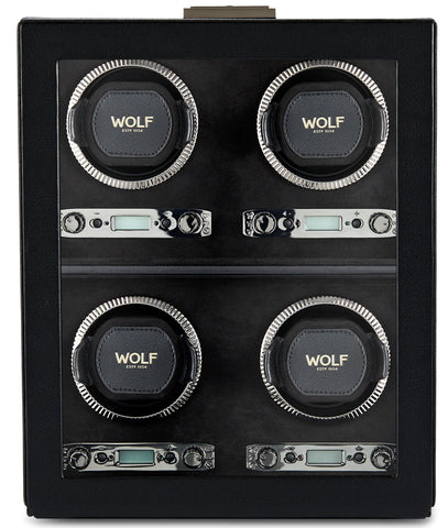 WOLF Watch Winder British Racing Black 4pc