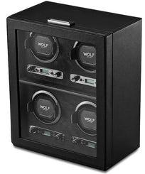 WOLF Watch Winder British Racing Black 4pc 793002