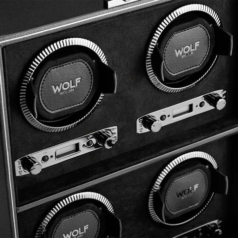 WOLF Watch Winder British Racing Black 4pc