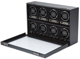 WOLF Watch Winder British Racing Black 8pc 792502