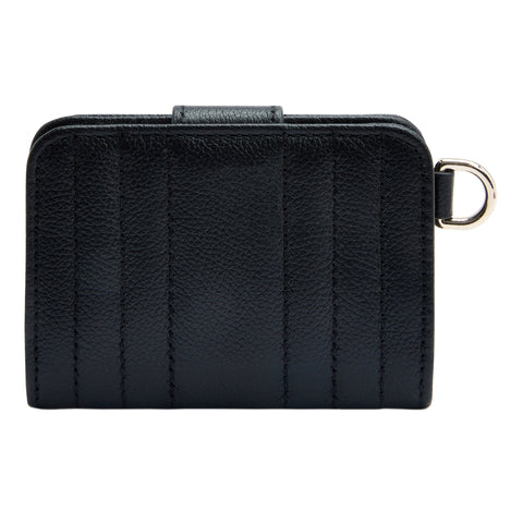 WOLF Mimi Collection Leather Black Credit Card Holder with Wristlet