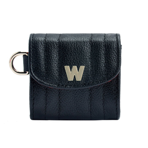 Wolf Mimi Collection Leather Black Earpods Case with Wristlet