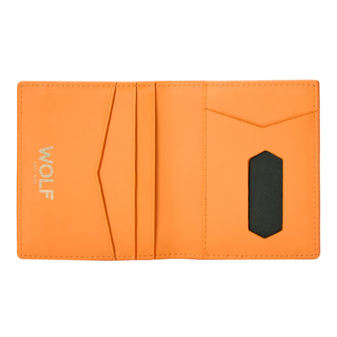 Wolf Signature Vegan Collection Orange Range ID Card Case