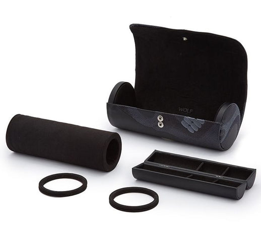 WOLF Watch Roll Memento Mori Triple Black