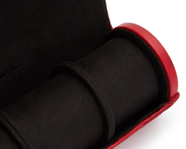 WOLF Watch Roll Memento Mori Triple Red