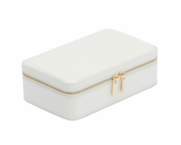 WOLF Jewellery Case Maria Zip Medium White
