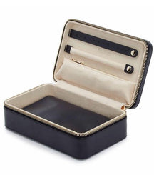 Wolf Jewellery Case Maria Zip Medium Navy 766317