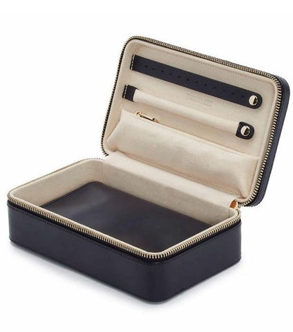 Wolf Jewellery Case Maria Zip Medium Navy 766317