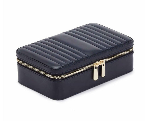 WOLF Jewellery Case Maria Zip Medium Navy