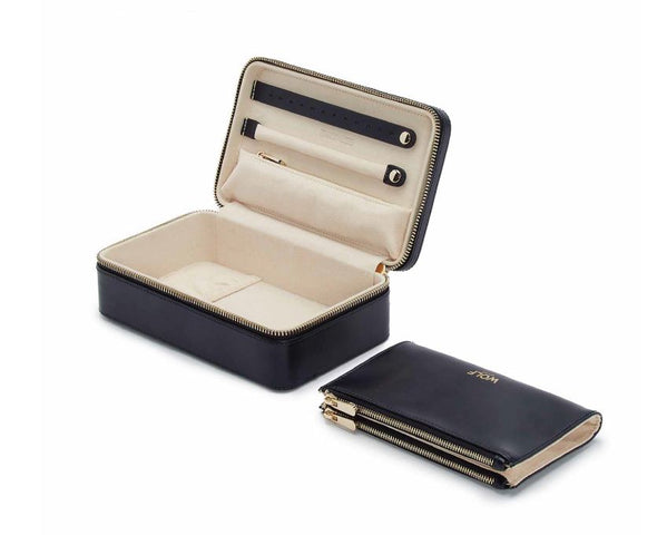 WOLF Jewellery Case Maria Zip Medium Navy
