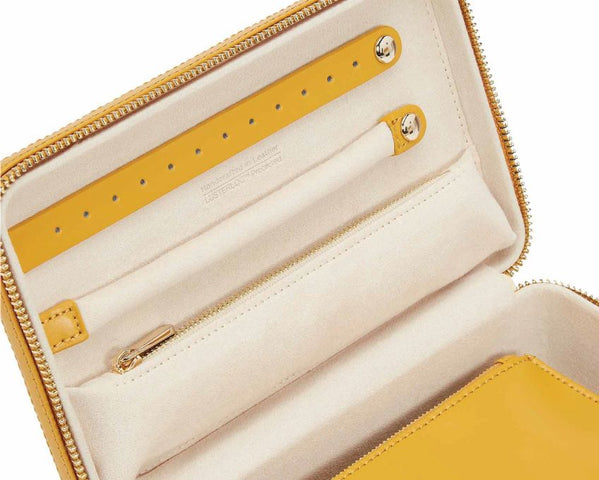 WOLF Jewellery Case Maria Zip Medium Musturd