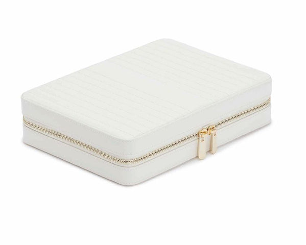 WOLF Jewellery Case Maria Zip Large White
