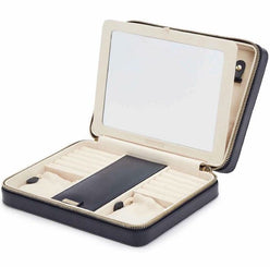 Wolf Jewellery Case Maria Zip Large Navy 766117