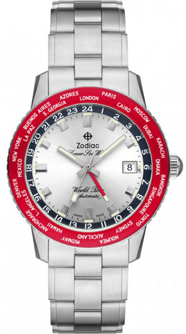 Zodiac Watch Super Sea Wolf World Time GMT ZO9410