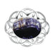 Sterling Silver Blue John Large Flower Brooch M196