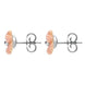 Sterling Silver Pink Conch Tuberose Dahlia Stud Earrings E2155