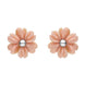 Sterling Silver Pink Conch Tuberose Dahlia Stud Earrings E2155