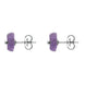 00125817 C W Sellors Sterling Silver Amethyst Tuberose Daisy Stud Earrings, E2160.