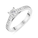 C W Sellors Platinum 0.70ct Diamond Princess Cut Shoulder Solitaire Ring, FEU-1477
