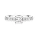 C W Sellors Platinum 0.70ct Diamond Princess Cut Shoulder Solitaire Ring, FEU-1477