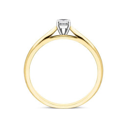  00177338 18ct Yellow Gold 0.15ct Brilliant Cut Diamond Solitaire Ring FEU-2144