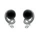 Sterling Silver Whitby Jet Round Twist Stud Earrings E2516