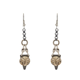 Valkyrie Owl Drop Earrings