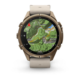 Garmin Fenix 9 Pro Autumn Gold Titanium Leather GPS Smartwatch with inReach®