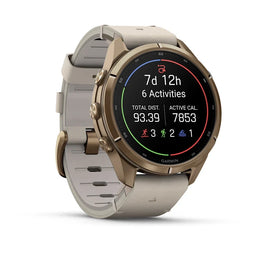 Garmin Fenix 9 Pro Autumn Gold Titanium Leather GPS Smartwatch with inReach®