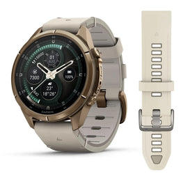 Garmin Fenix 9 Pro Autumn Gold Titanium Leather GPS Smartwatch with inReach®