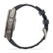 A side profile view of a smartwatch with a dark gray textured silicone strap and a metallic gray case, featuring the brand name 'FENYV' on the side, set against a plain white background.