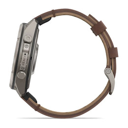 Garmin Fenix 9 Pro Titanium Leather GPS Smartwatch with inReach®