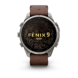 Garmin Fenix 9 Pro Titanium Leather GPS Smartwatch with inReach®