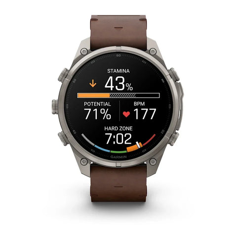 Garmin Fenix 9 Pro Titanium Leather GPS Smartwatch with inReach®