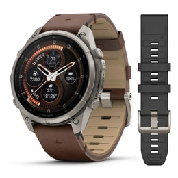 Garmin Fenix 9 Pro Titanium Leather GPS Smartwatch with inReach®