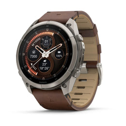 Garmin Fenix 9 Pro Titanium Leather GPS Smartwatch with inReach®